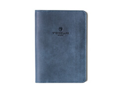 Leather passport sleeve | 413 | Ocean