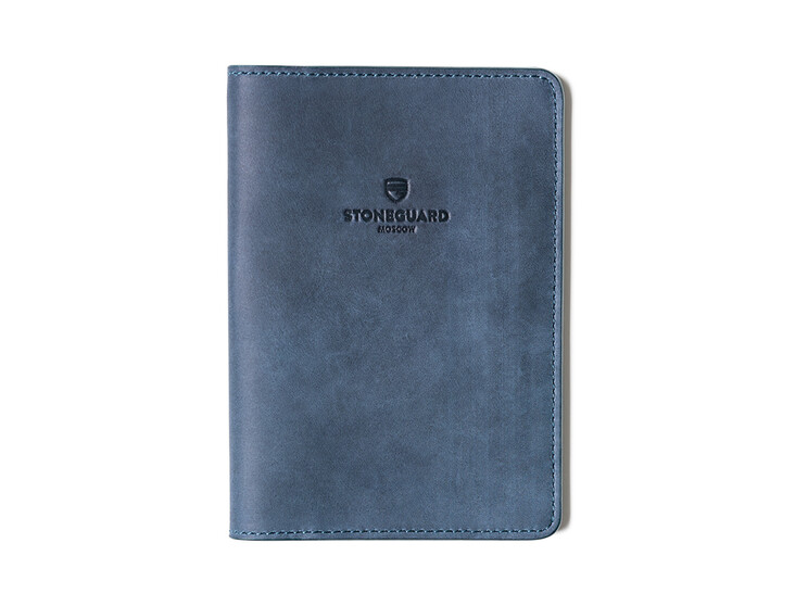 Leather passport sleeve | 413 | Ocean