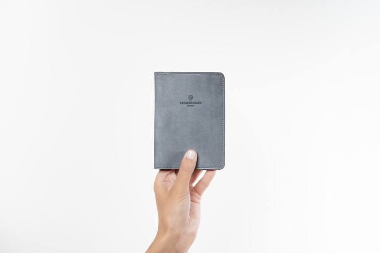 Stoneguard - Leather passport sleeve | 413 | Stone - 2