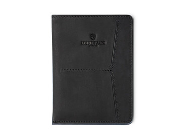 Leather passport sleeve | 411 | Black