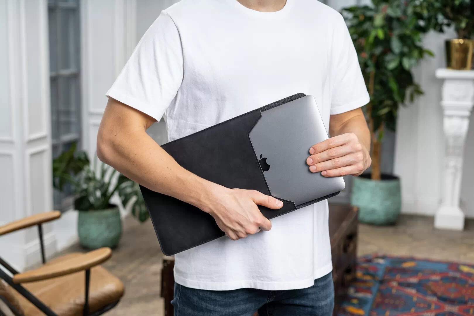 Stoneguard - Leather sleeve for MacBook Air 15 | 531 | Black - изображение 2