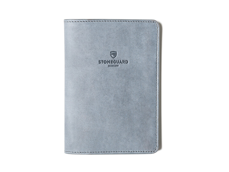 Leather passport sleeve | 413 | Stone